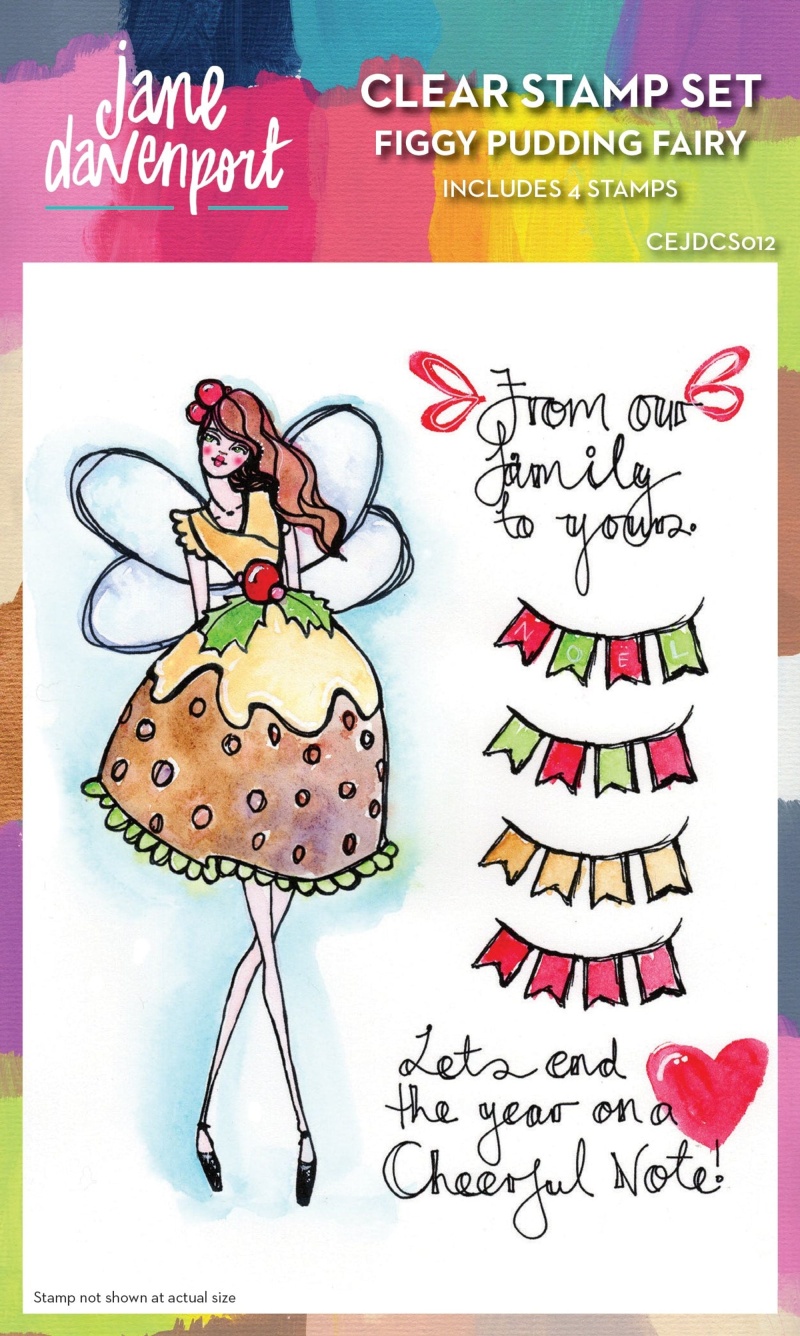 Creative Expressions Jane Davenport Figgy Pudding Fairy 6 In X 4 In Clear Stamp Set