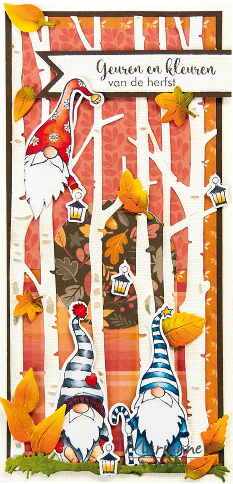 Marianne Design Clear Stamp & Die Set - Gnome & Cane