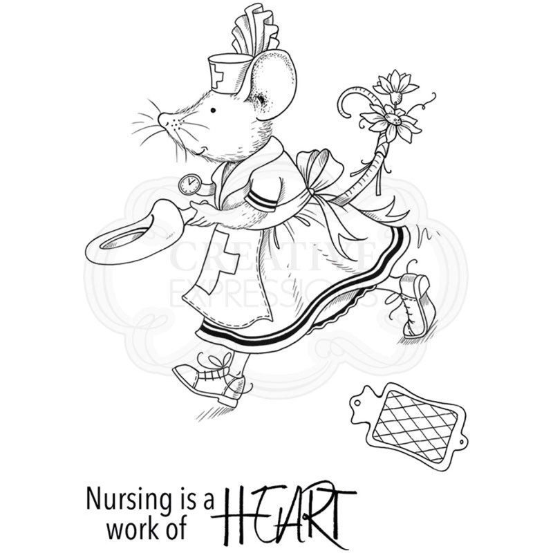 Pink Ink Designs Nurse Mouse A7 Clear Stamp