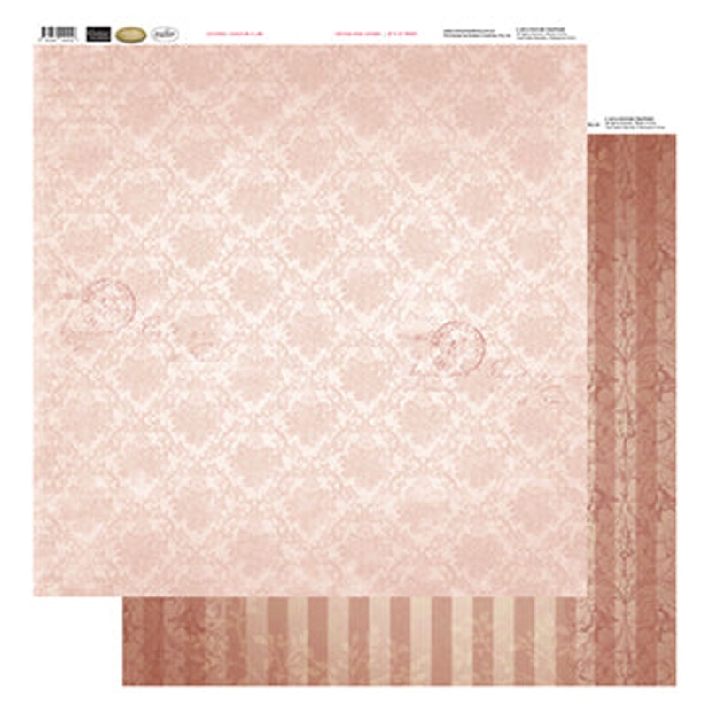 12X12 Patterned Paper - Bunch In A Line - Vintage Rose Collection (5)