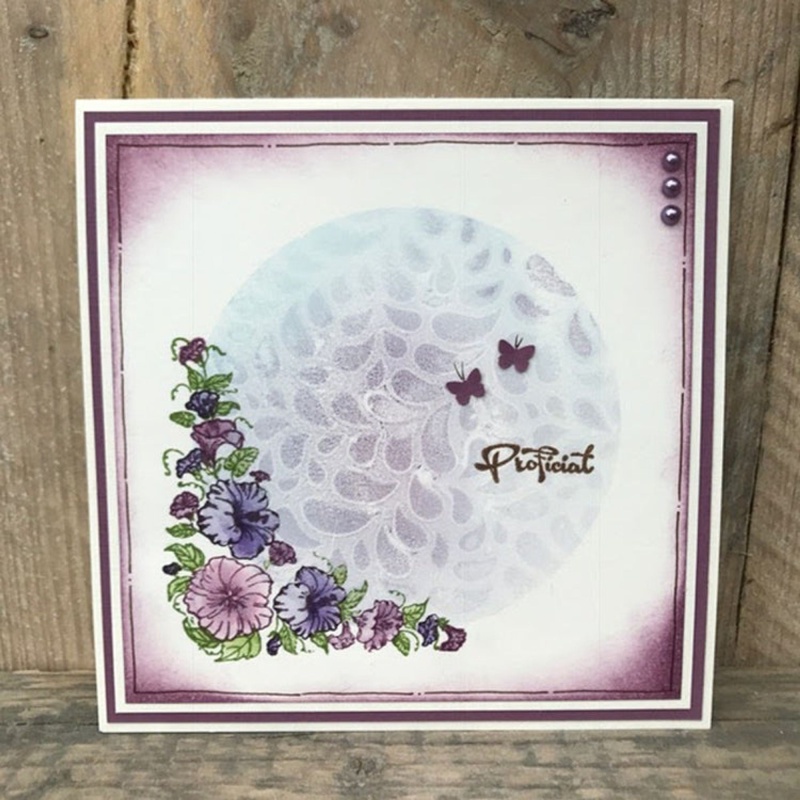 Nellie's Choice - Clear Stamp Layered - Flower Corner 1