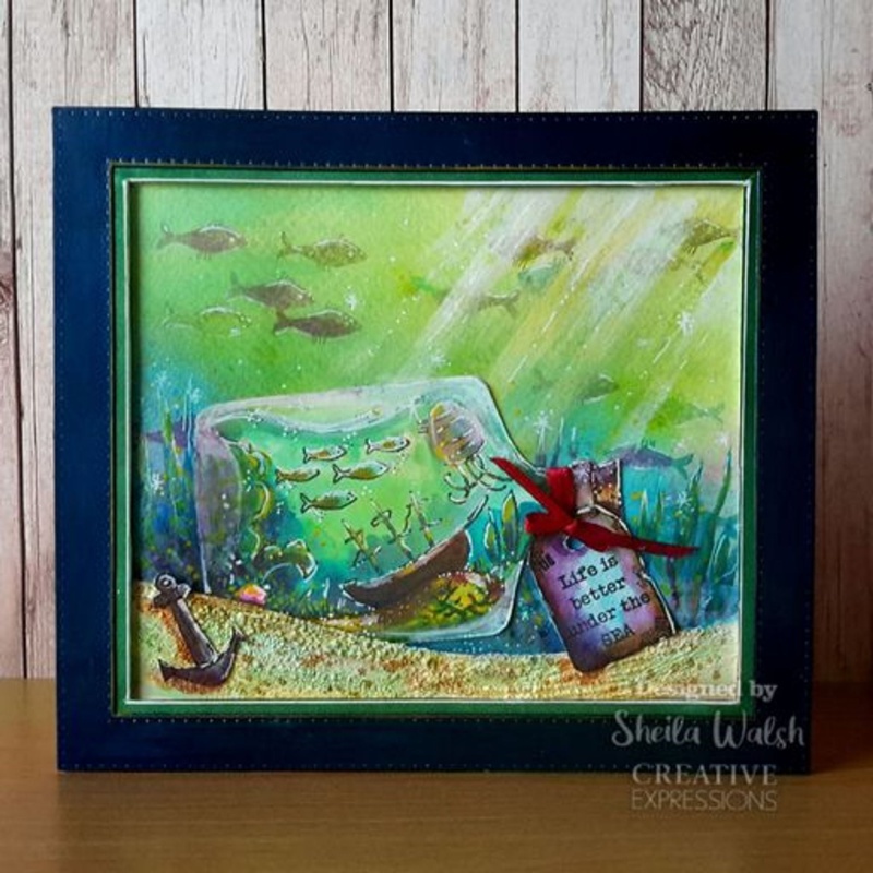 Woodware Clear Singles Shipwreck Bottle 4 In X 6 In Stamp