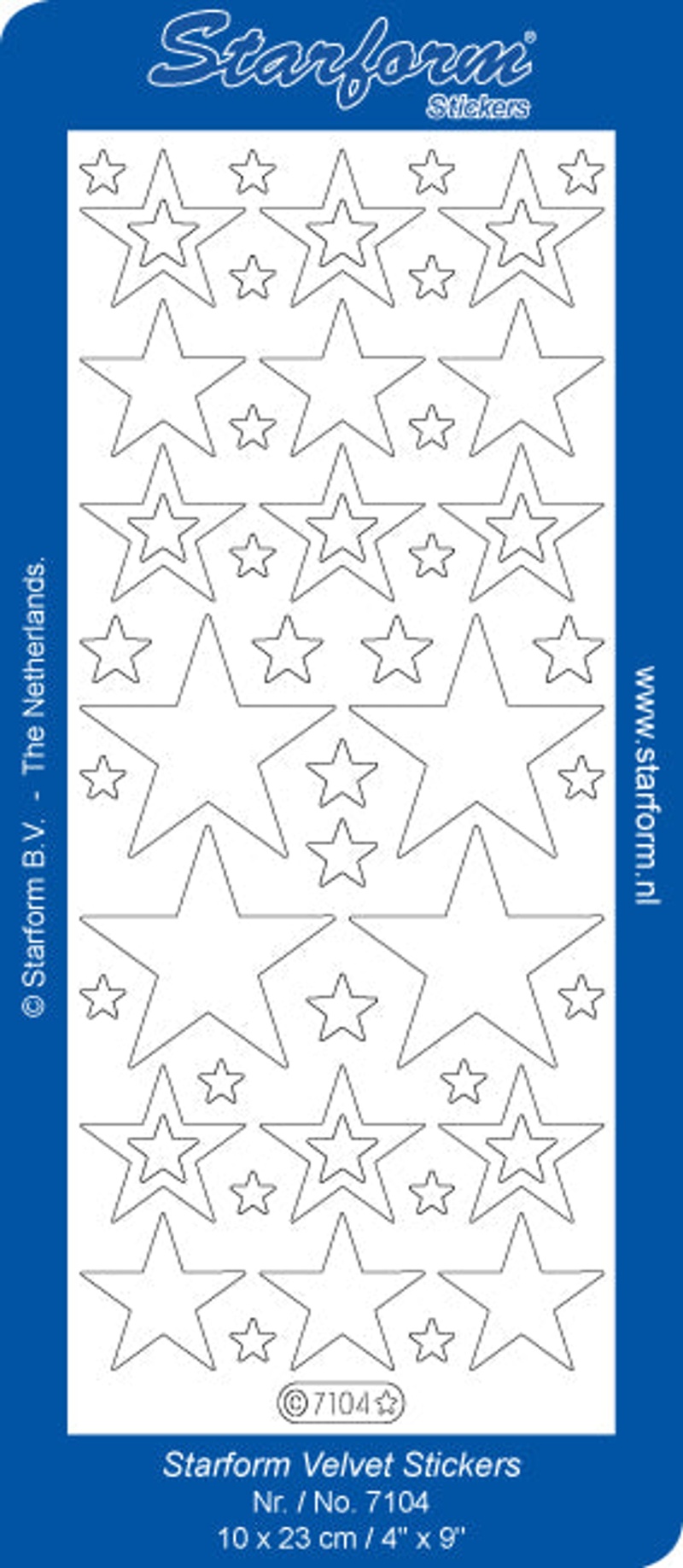 Deco Stickers - White Velvet Stars