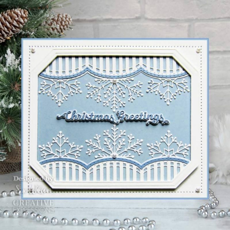 Creative Expressions Sue Wilson Festive Snowflake Scalloped Border Craft Die