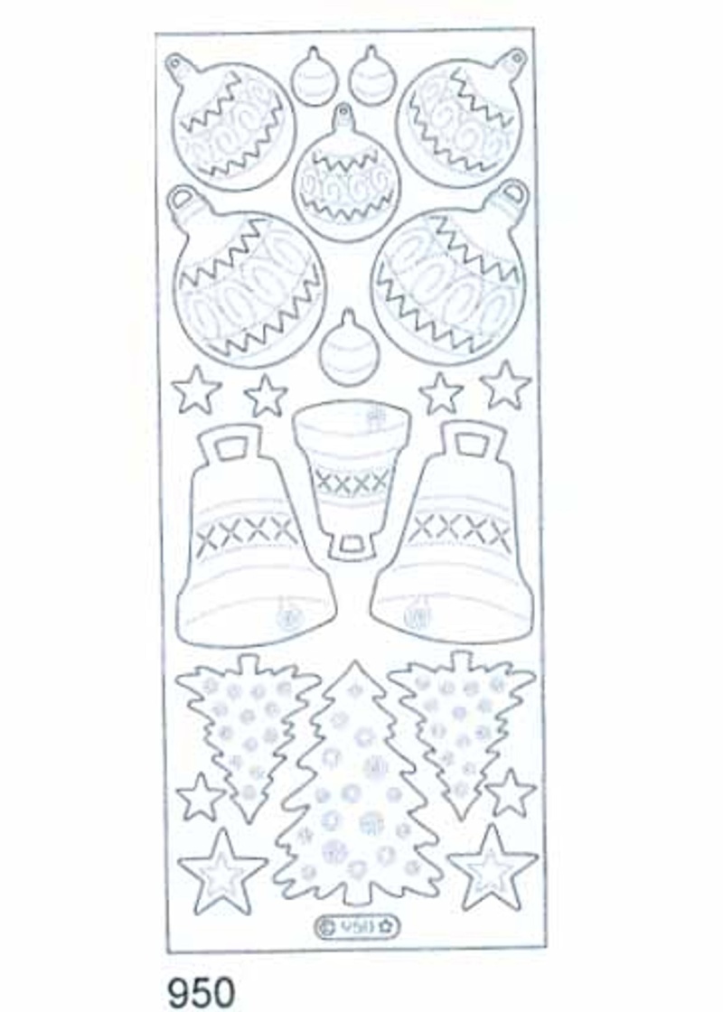 Deco Stickers - Christmas Holographic Green