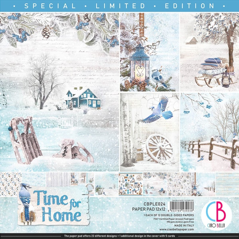 Ciao Bella Time For Home Limited Edition Paper Pad 12"X12" 12/Pkg