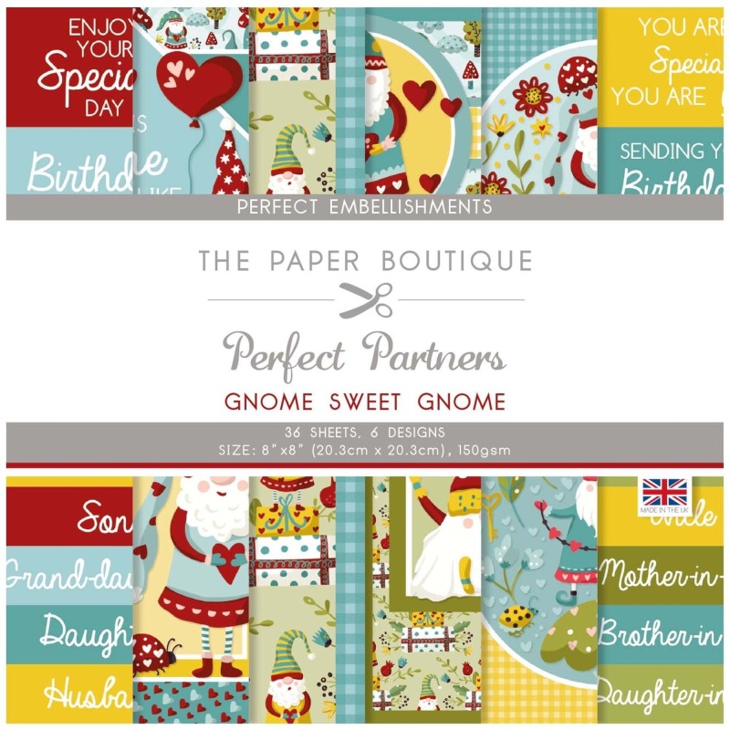 The Paper Boutique Perfect Partners - Gnome Sweet Gnome 8 In X 8 In Embellishments