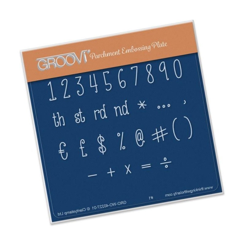 Groovi Hand Drawn Numbers Case A6 Plate