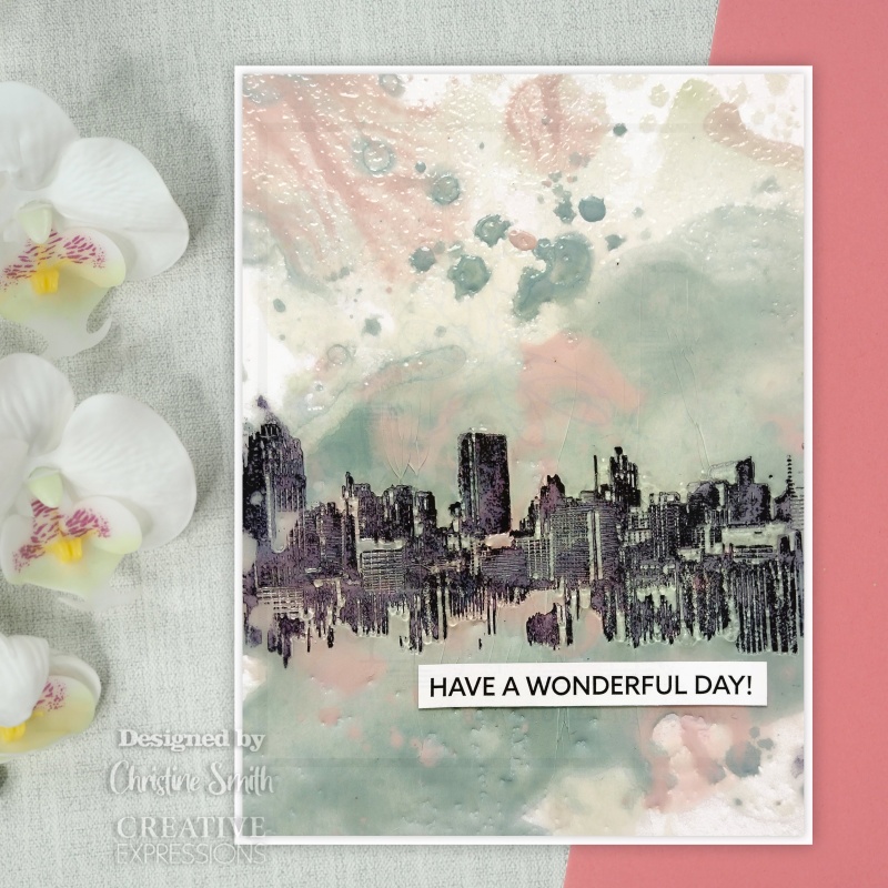 Creative Expressions Andy Skinner Cityscape Reflections 4.9 In X 1.9 In Rubber Stamp