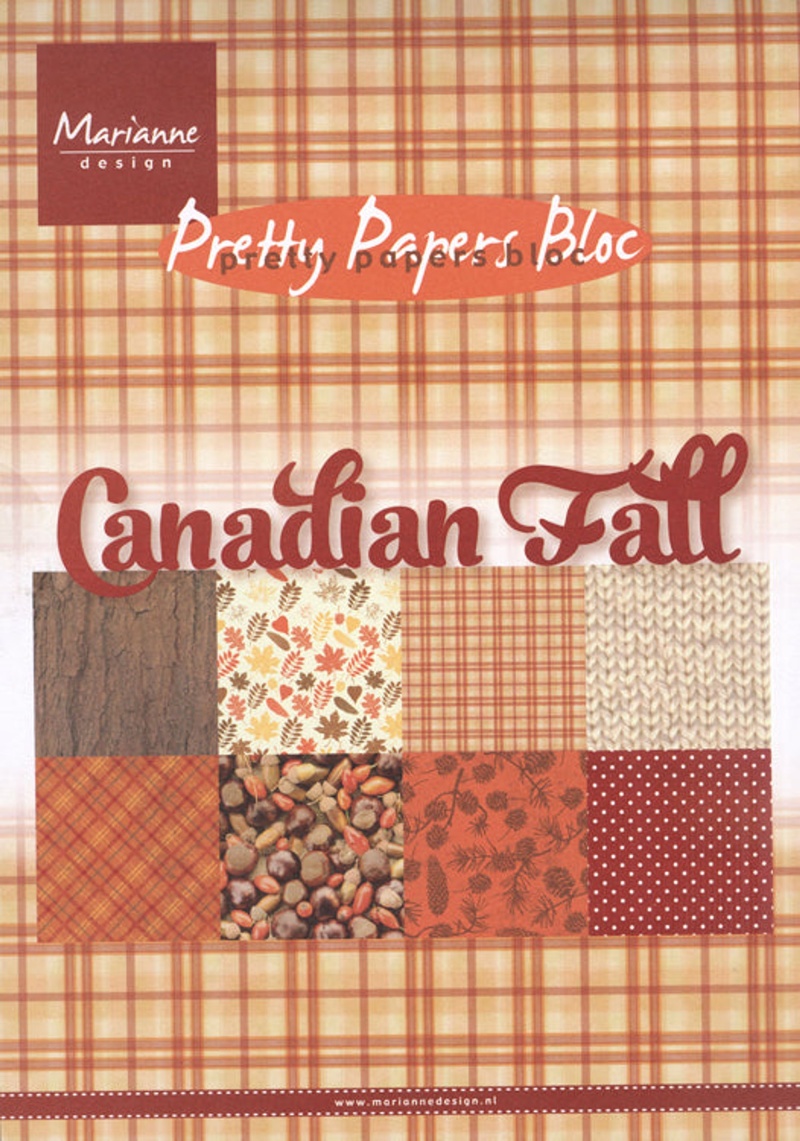 Marianne Design A5 Pretty Paper Bloc Canadian Fall