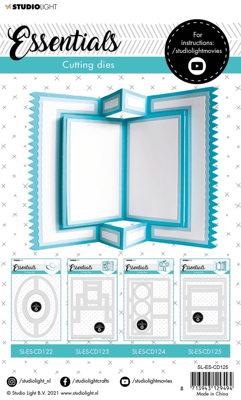 Sl Cutting Die Storybook Folder Cardshape Essentials 142X202x1mm 1 Pc Nr.125