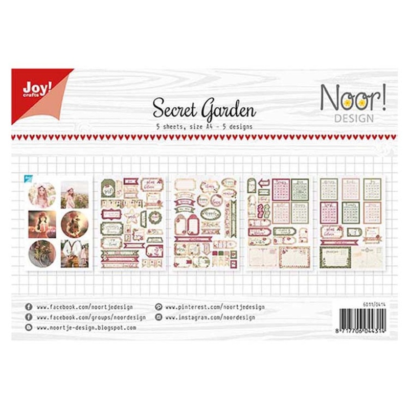 Joy! Crafts A4 Cutting Sheets Secret Garden (5 Sheets)