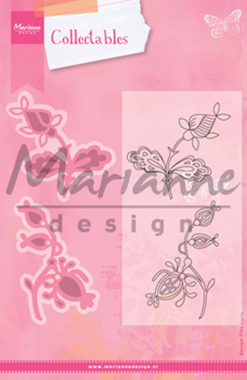 Marianne Design: Collectables Die & Stamp Set - Flowers & Leaf 2