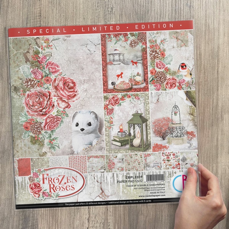 Ciao Bella Frozen Roses Limited Edition Paper Pad 12X12 12/Pkg