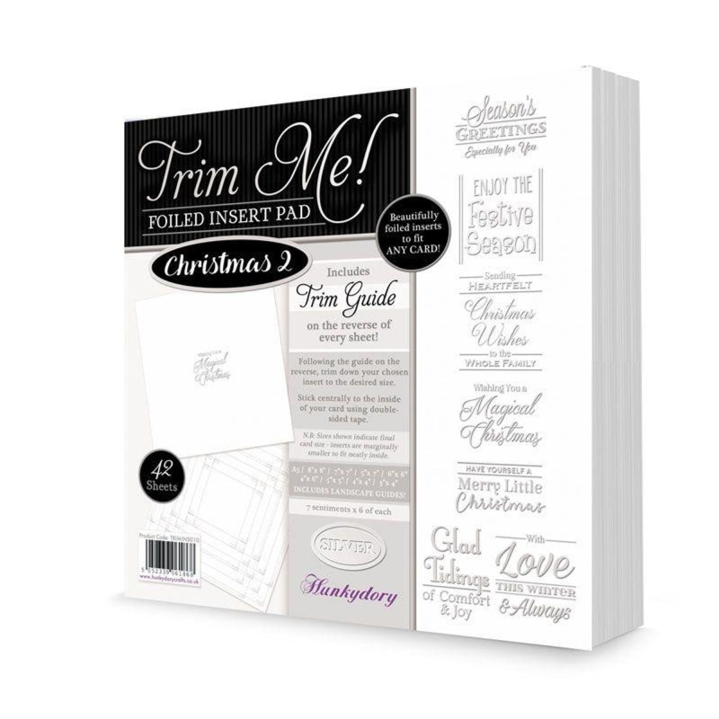 Trim Me! Foiled Insert Pad - Christmas 2 Silver