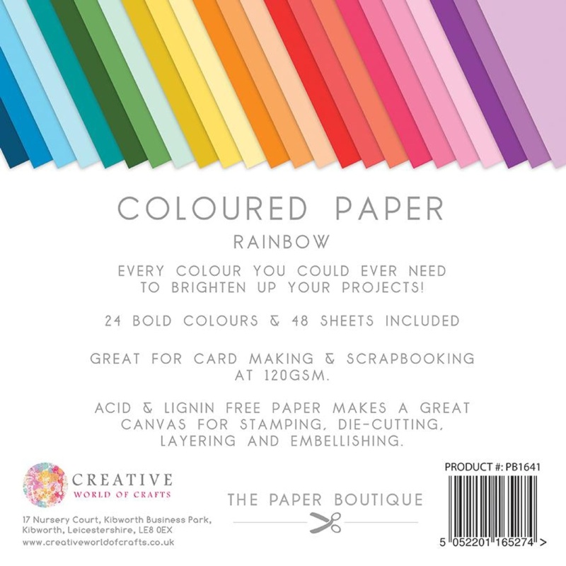 The Paper Boutique Everyday - Coloured Paper Packs - Rainbow 12 In X 12 In