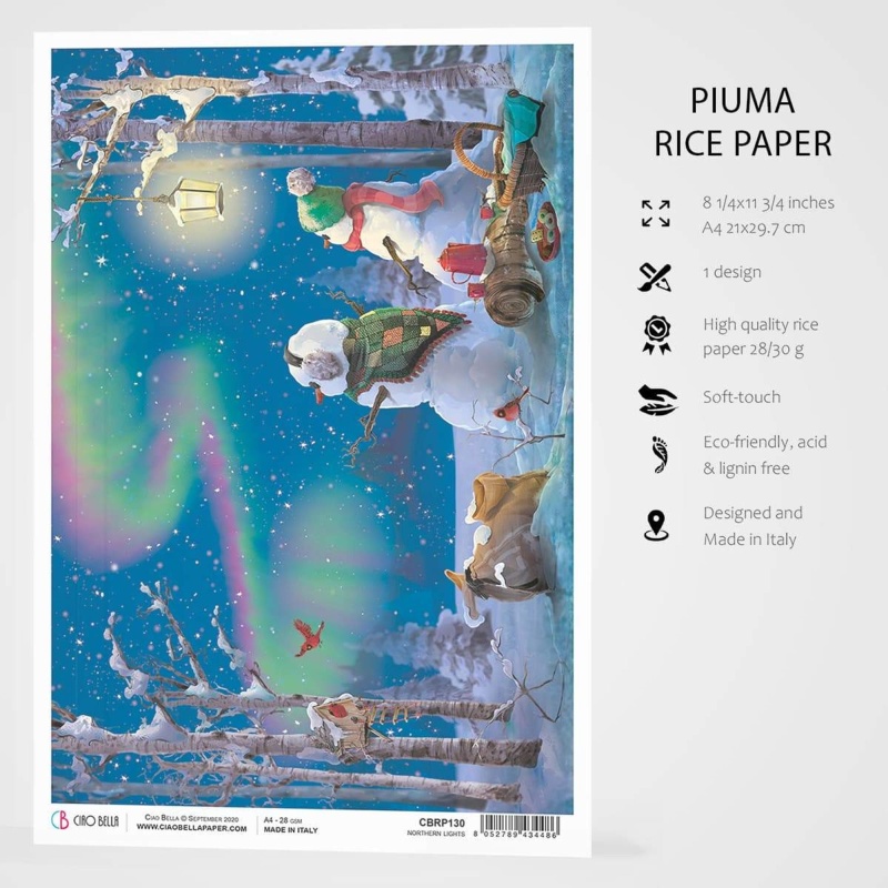 Ciao Bella Rice Paper A4 Northern Lights