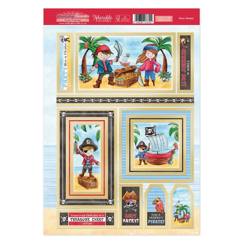 Hunkydory Favourites Toppers - Ahoy Matey!