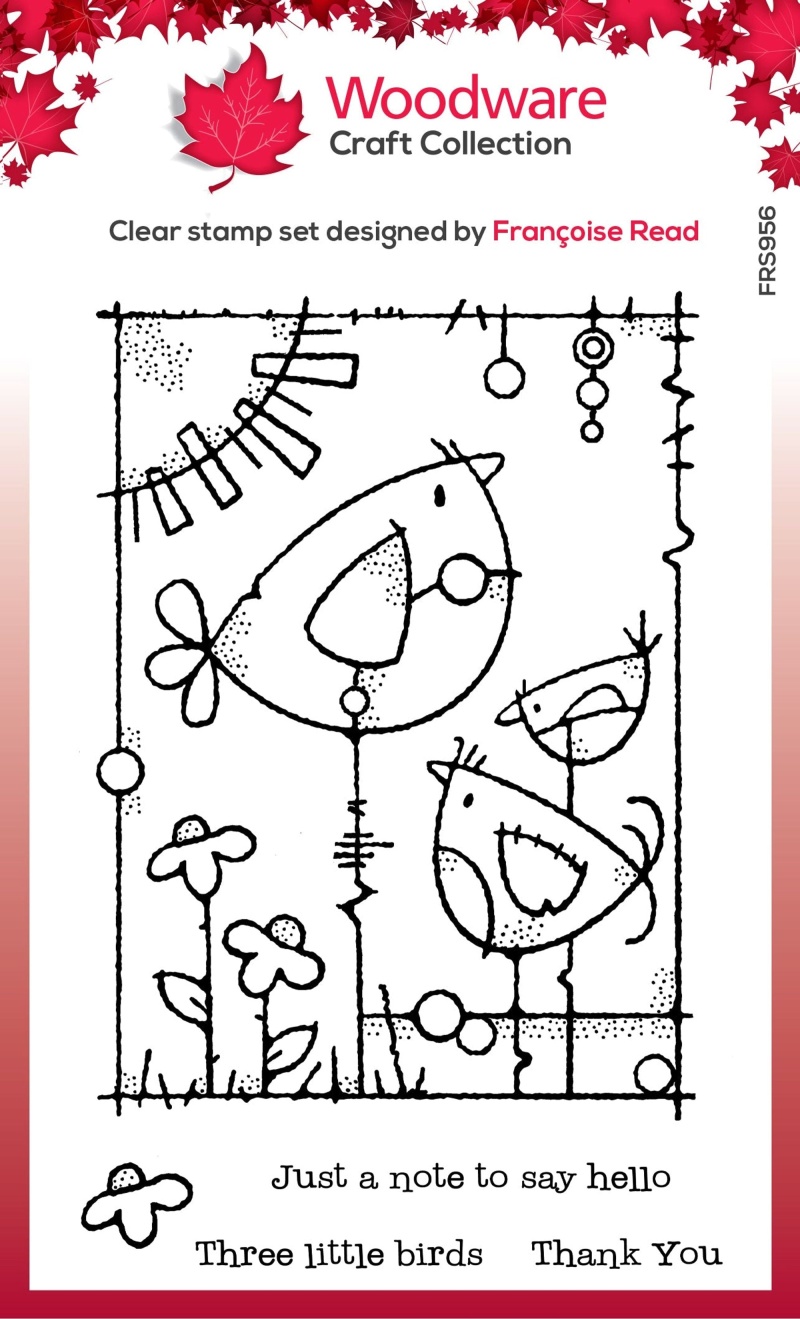 Woodware Clear Singles Three Little Birds 4 In X 6 In Stamp