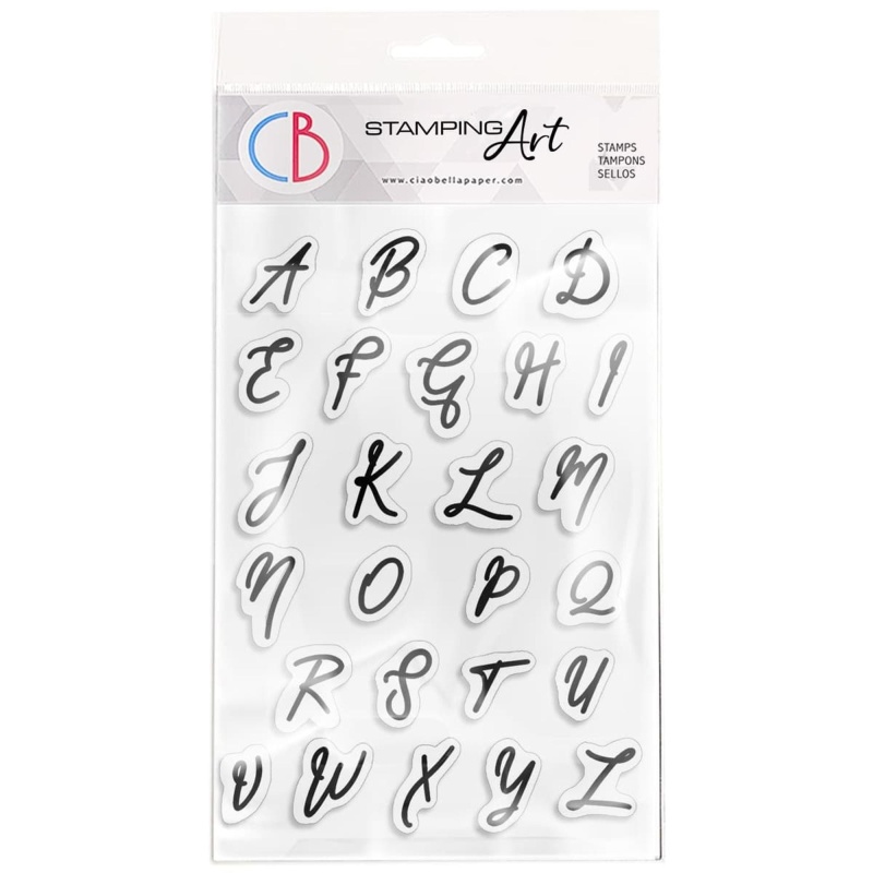 Ciao Bella Clear Stamp Set 4"X6" Muse Uppercase Alphabet