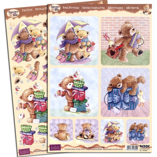 3D Precut Popcorn The Bear Presents