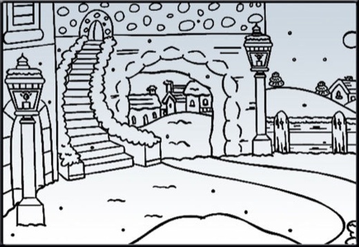 Embossing Folders - Snowy Stairs And Bow