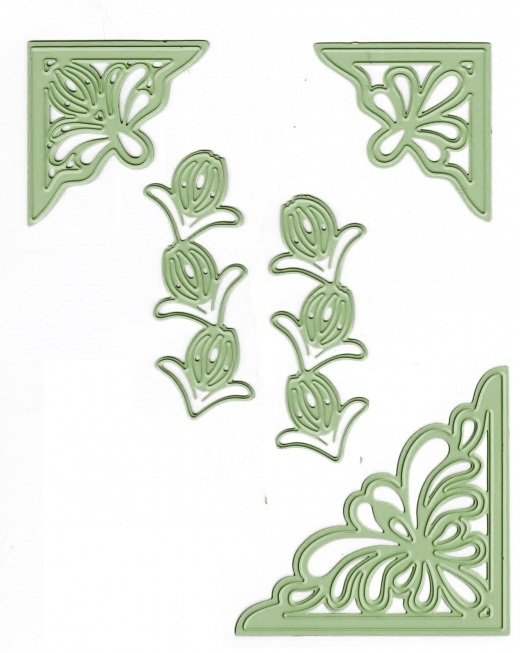 Lea'bilitie Die - Corner Flowers (5 Pieces)