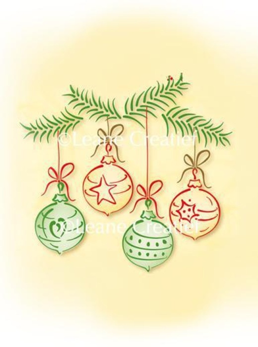 Lea'bilities Clear Stamp - Christmas Ornaments Small