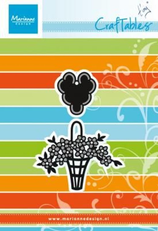 Marianne Design Craftables Dies - Flower Basket And Tag