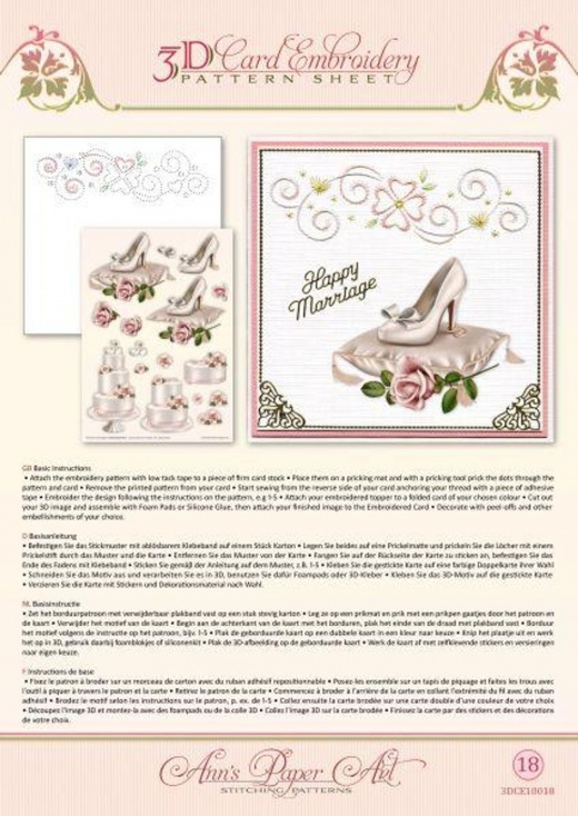 Ann's Paper Art - Embroidery Pattern - Wedding