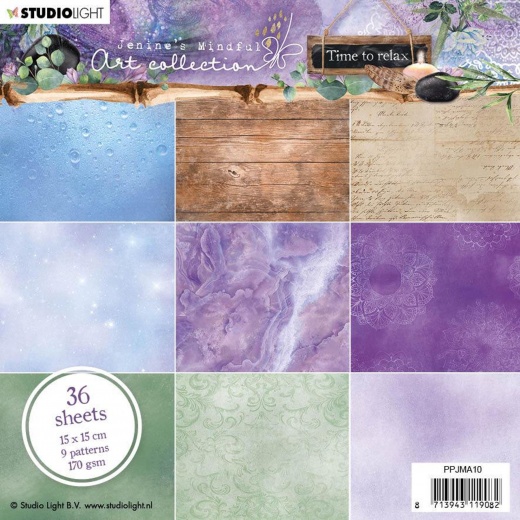 Jenine's Mindful Art Paper Pad Time To Relax 150X150mm Nr.10