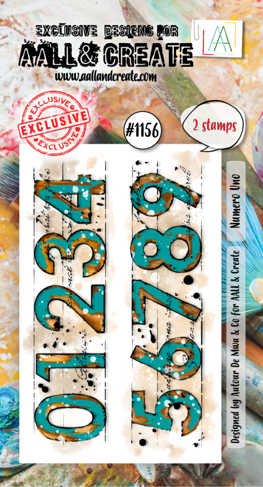 Aall And Create Numero Uno A8 Stamp Set