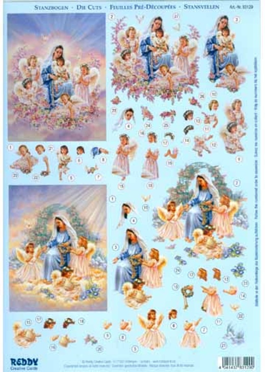 3D Precut - Madonna With Little Angels