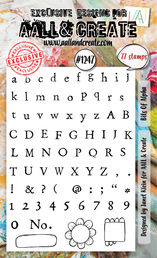 Aall And Create - A6 Stamp Set - Bits Of Alpha