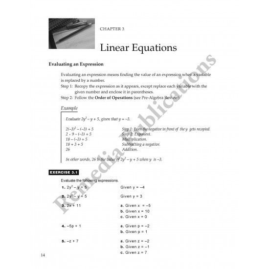 Algebra Book 1: Straight Forward Math Series (Large Edition)