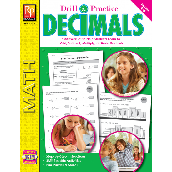Decimals: Drill & Practice (Gr. 4-6)