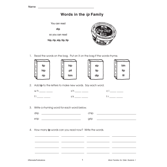 Word Families For Older Students (2-Book Set)