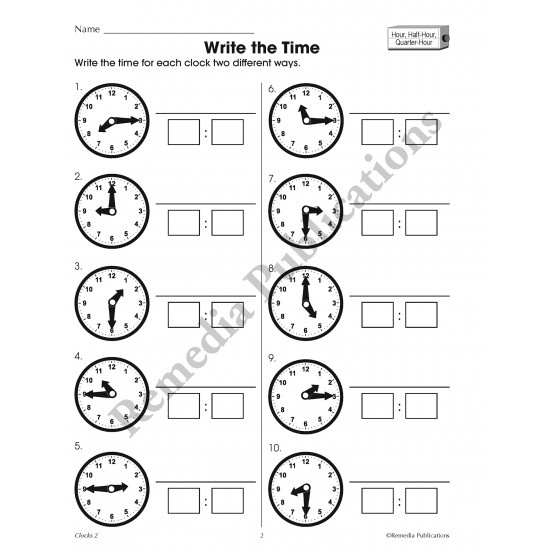 Time Concepts Series: Clocks (Grades 3-5)