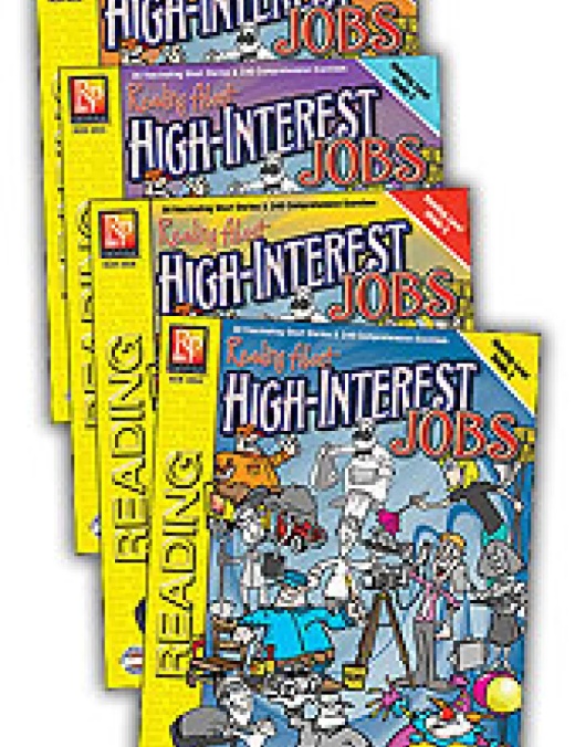 Reading About High-Interest Jobs 4-Books Set for Grades 4-8