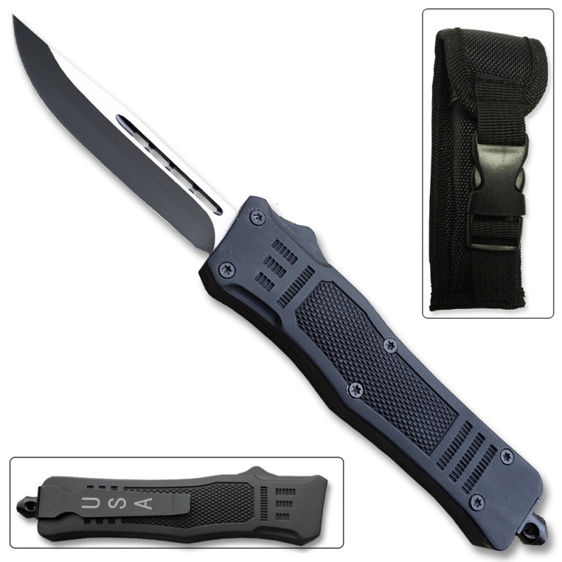 Otf Delta Black Straight Edge Knife