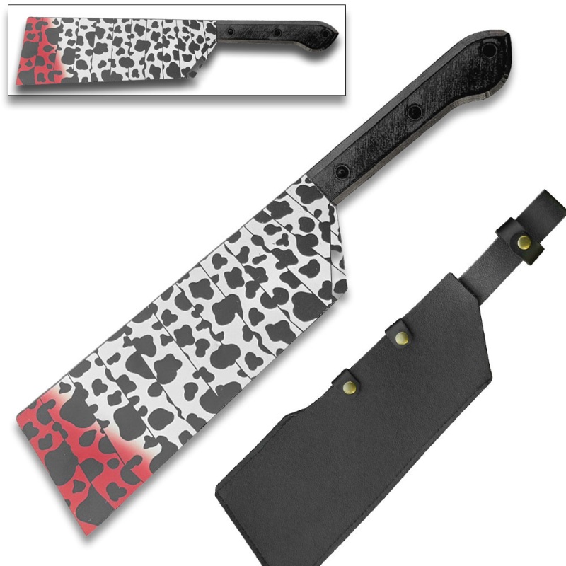Jujutsu Kaisen Cleaver Black Red And White Blade Printed Full Tang