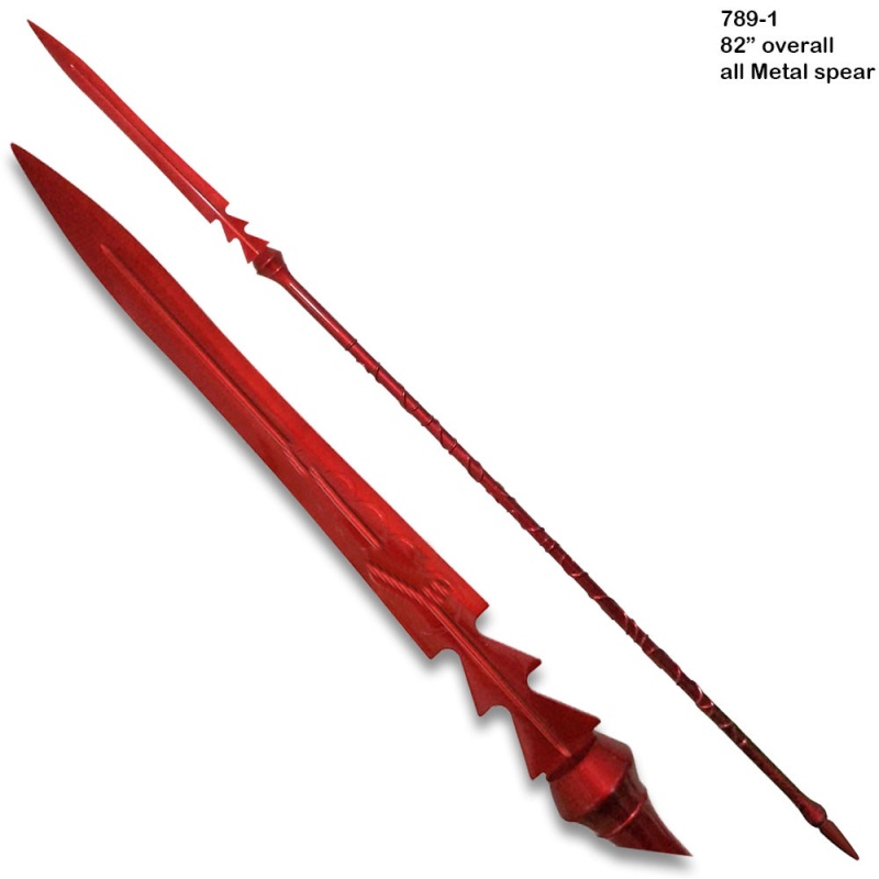 82.5" Crimson Demon Metal Spear