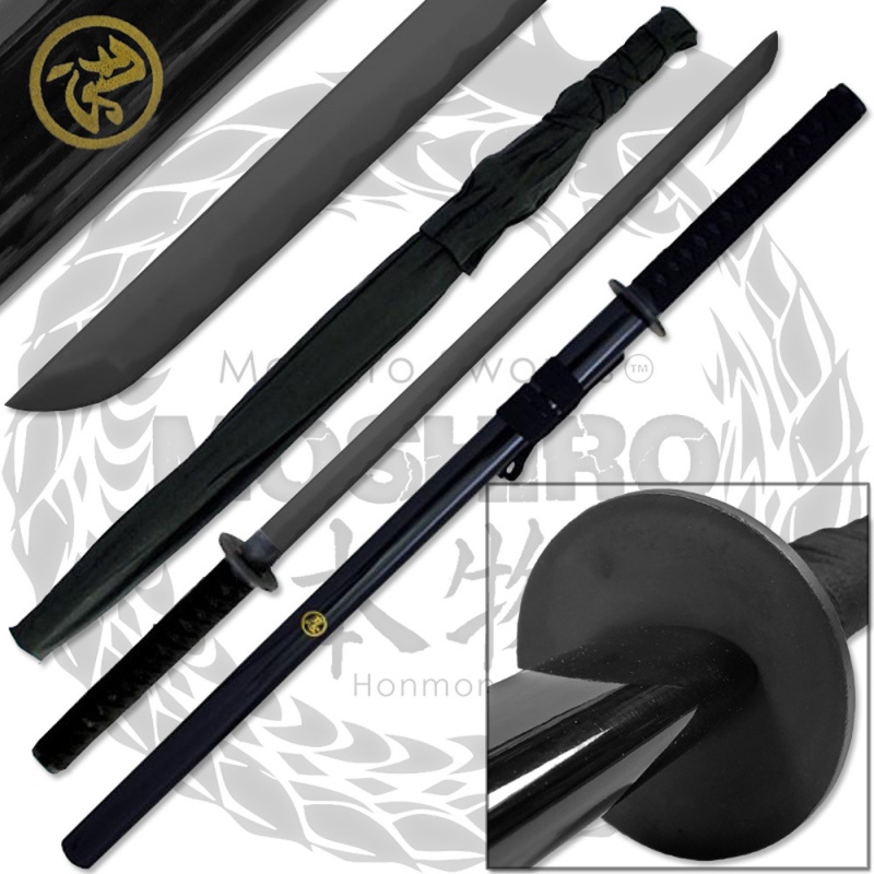 Moshiro Full Tang Koga Ninja Handmade Straitblade Katana Japanese Sword