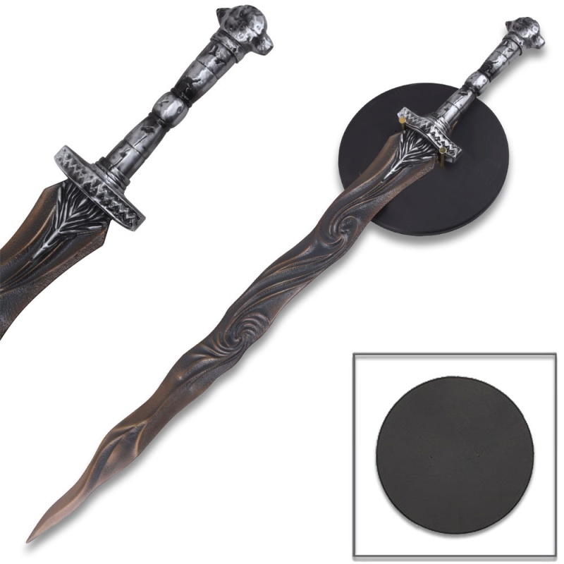 Sword Of Darkness With Wood Display Plaque