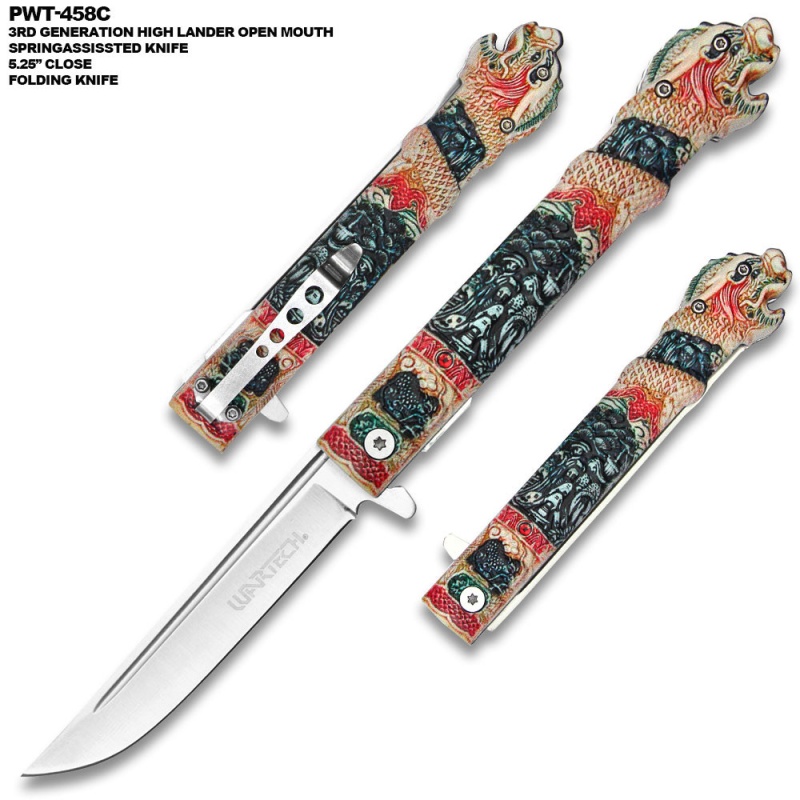 3Rd Gen Highlander Macleod Style Spring Assisted Knife Silver Blade