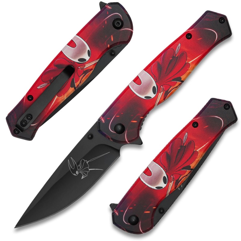 8" Red Hornet Tactical Folding Pocket Knife