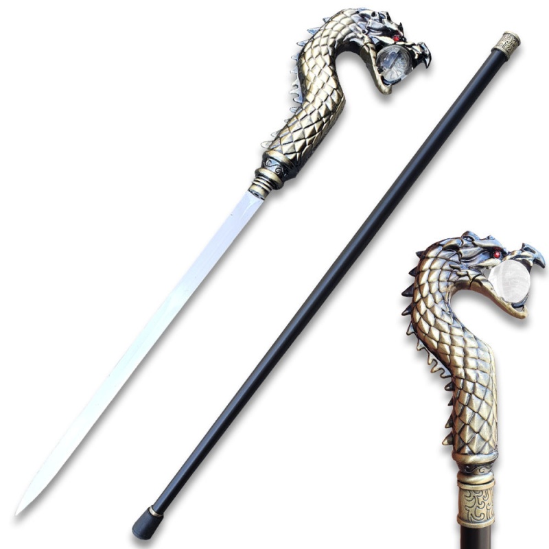 Fighting Dragon Sword Cane