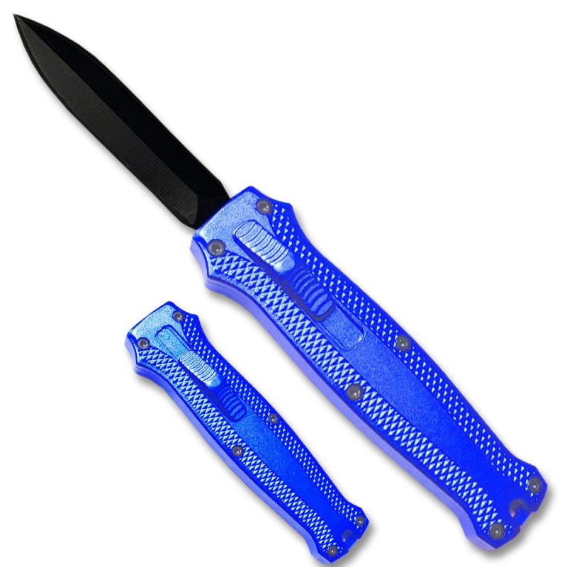 Legends Micro Otf Stiletto Blade Knife Blue Out The Front Limited Edition