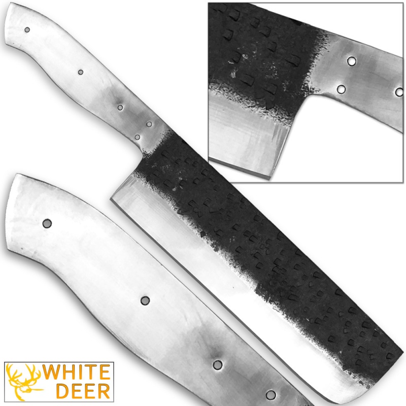 White Deer 1095 Forged Steel Blank Usuba Bocho Knife Kanto Japanese Chef Cleaver Cutlery