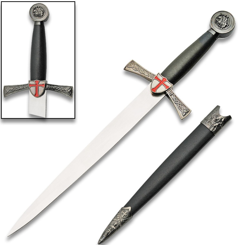 Knights Templar Dagger With Scabbard Overall 14.25